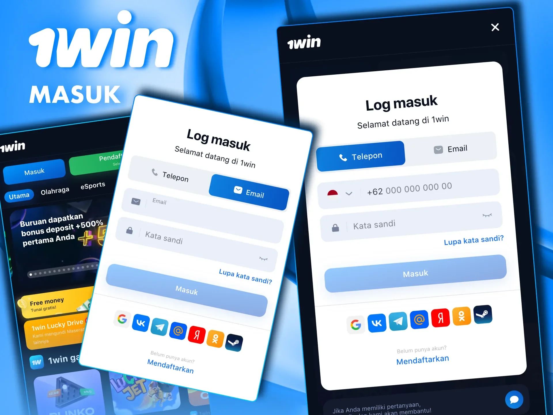 Untuk membuka semua fungsi situs web 1win, Anda perlu masuk ke akun Anda.
