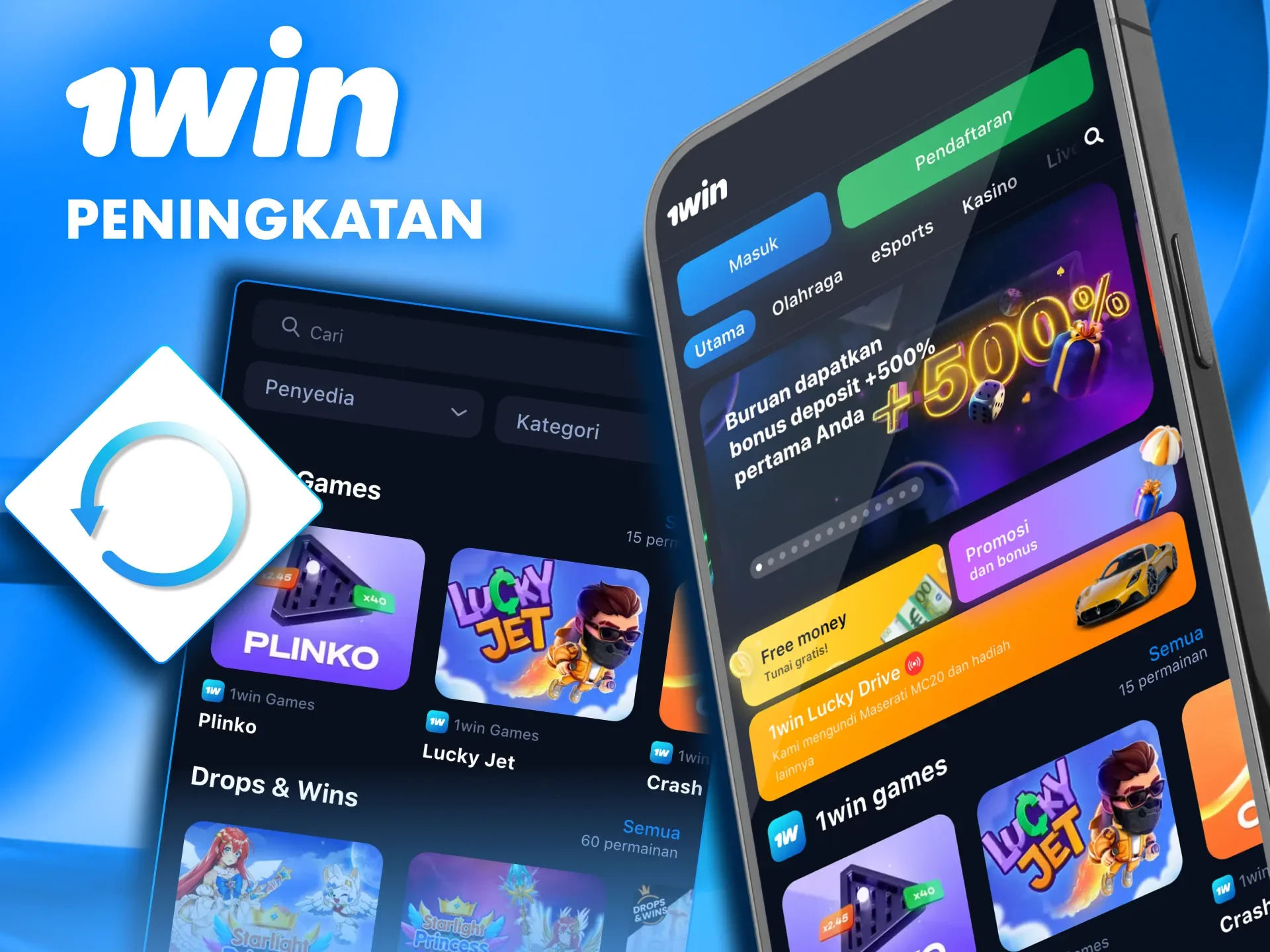 Perbarui aplikasi 1win untuk terus mengikuti berita dan promosi kasino terkini.