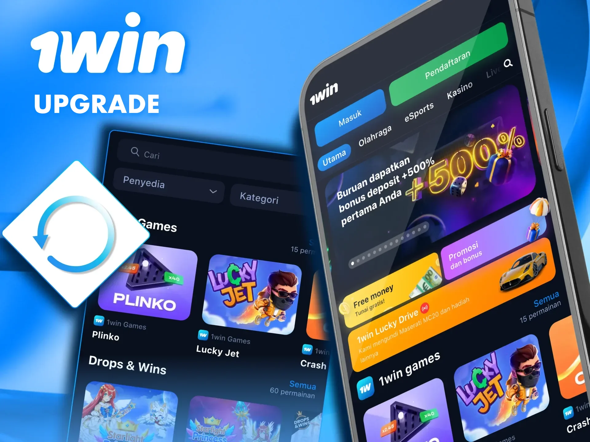 Update the 1win app to stay up to date with the latest casino news and promotions.