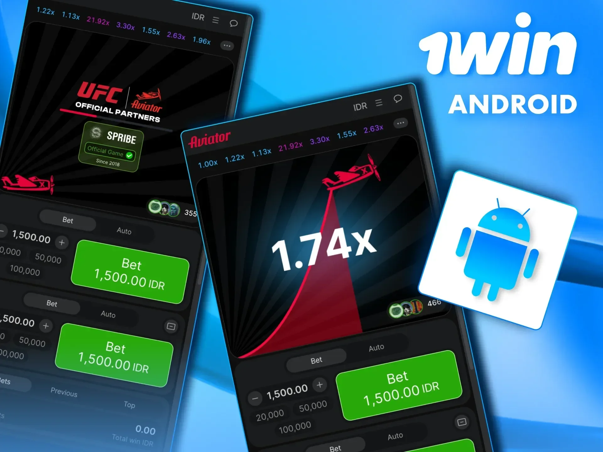 Download Aviator on 1win with the official APK for Android.