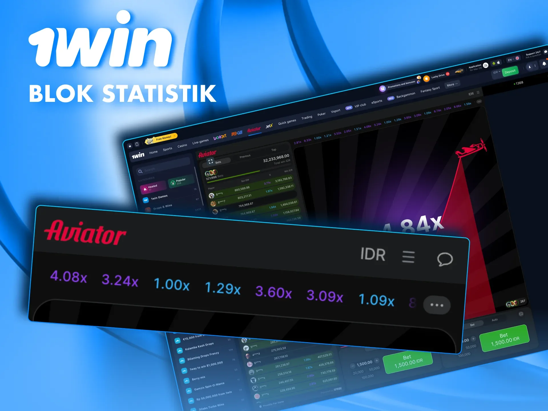 Analisis koefisien di Statistics Block Aviator 1win untuk strategi terbaik.