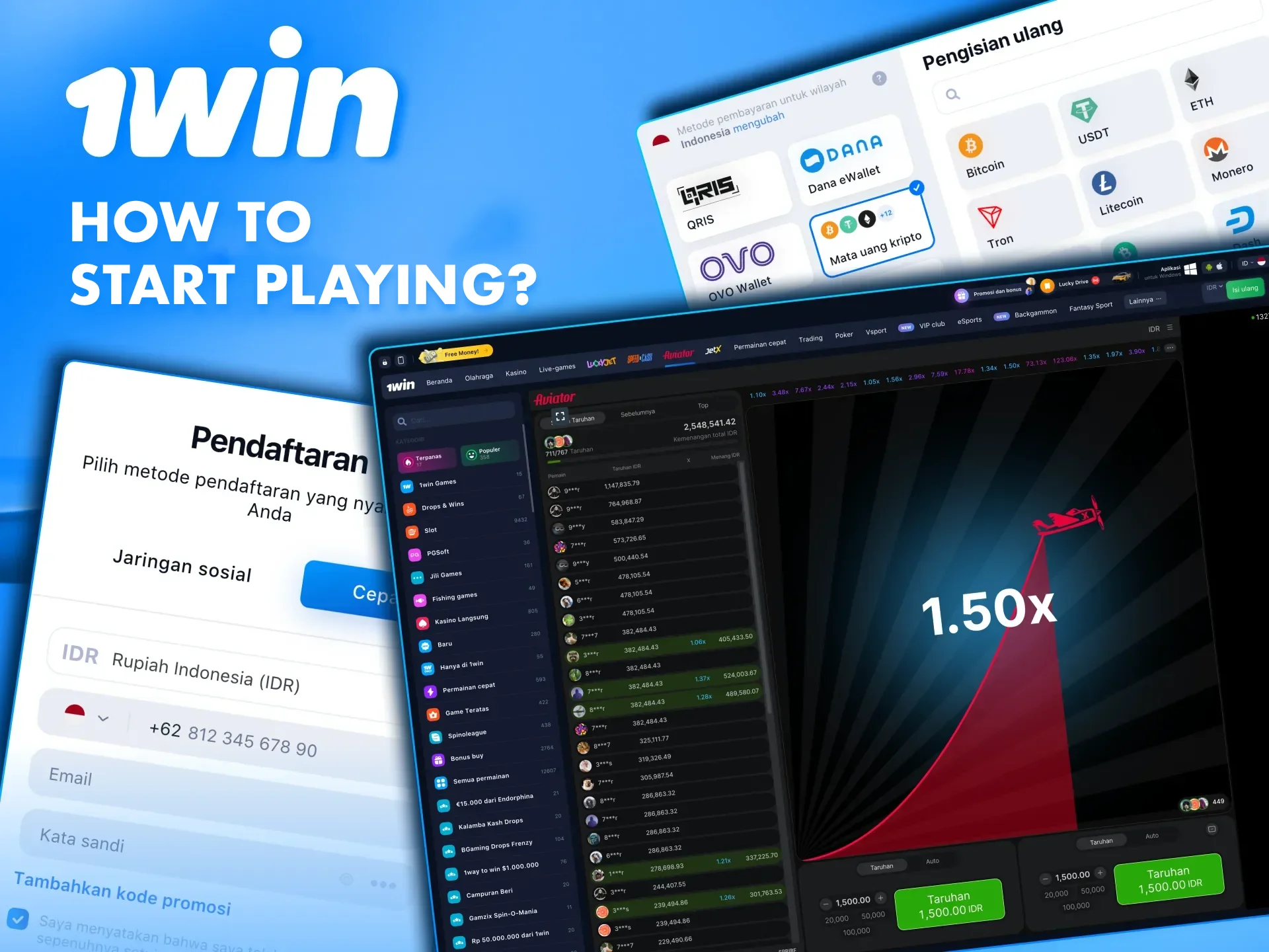 Start the Aviator action at 1win with easy registration and flexible betting.