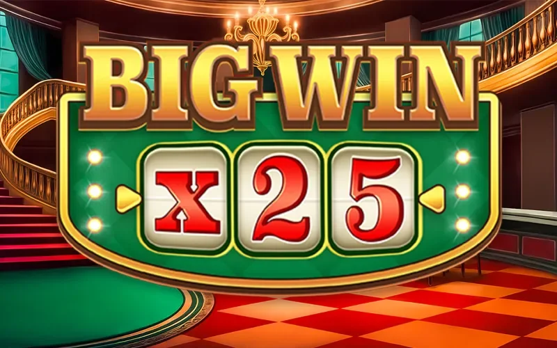 Big Win x25 di 1win menawarkan grafis cerah dan simbol klasik.