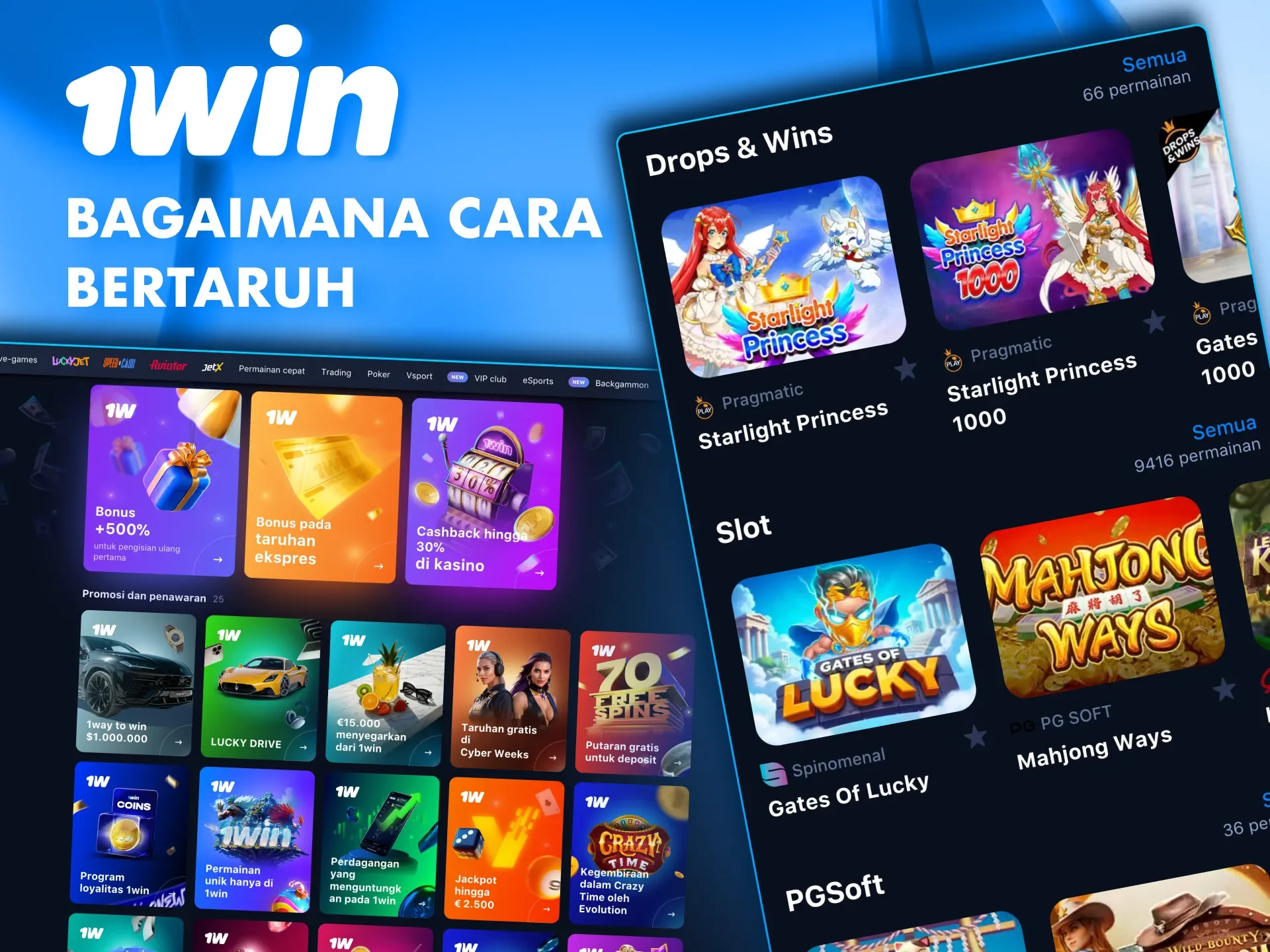 Cari tahu tentang aturan utama untuk bonus taruhan di kasino 1win.