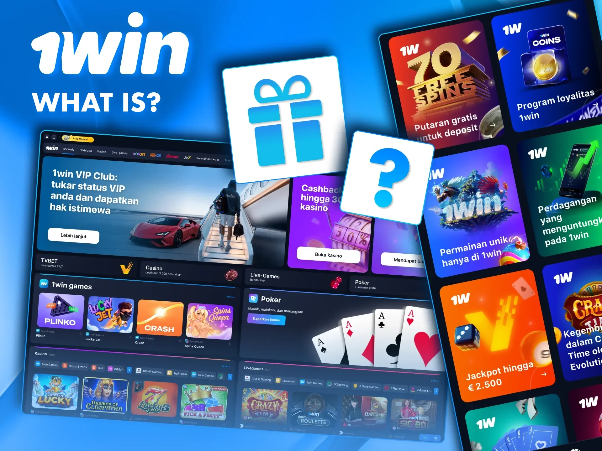 Get bonuses from 1win for your activity on the site.