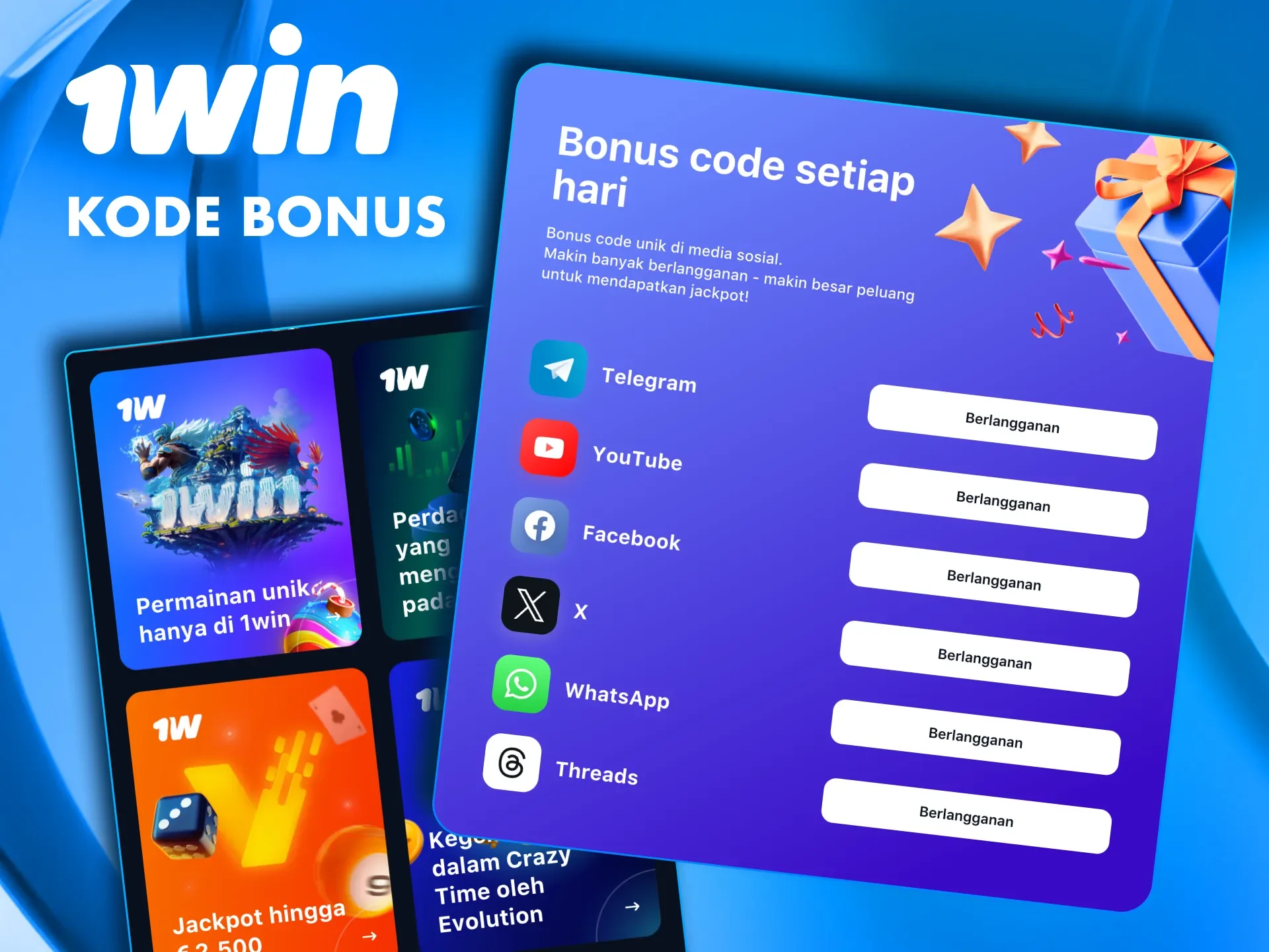 Ikuti jaringan sosial kasino 1win karena di sana Anda dapat menemukan banyak kode berharga.