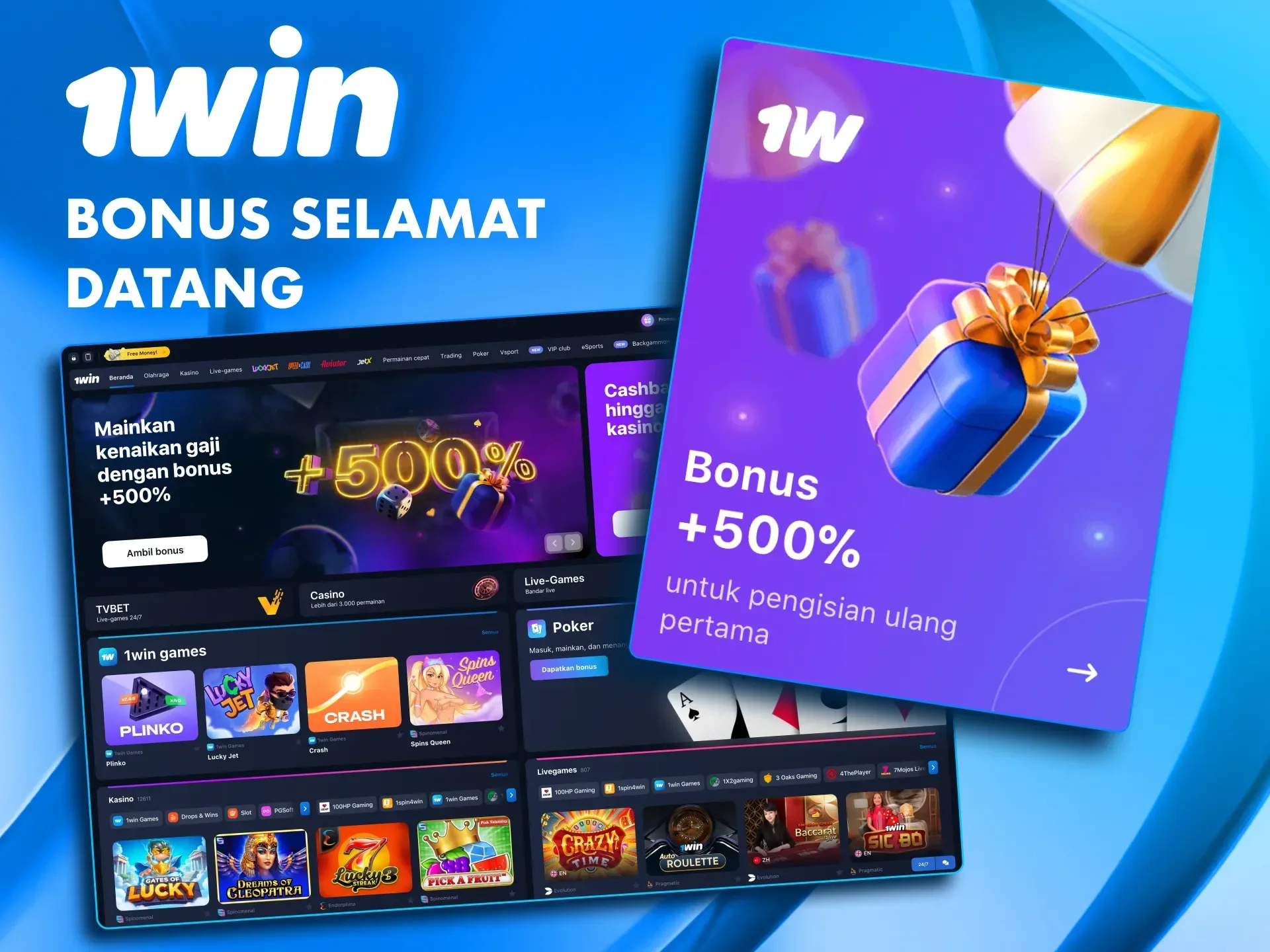 Bonus sambutan dari 1win akan meningkatkan potensi taruhan Anda.