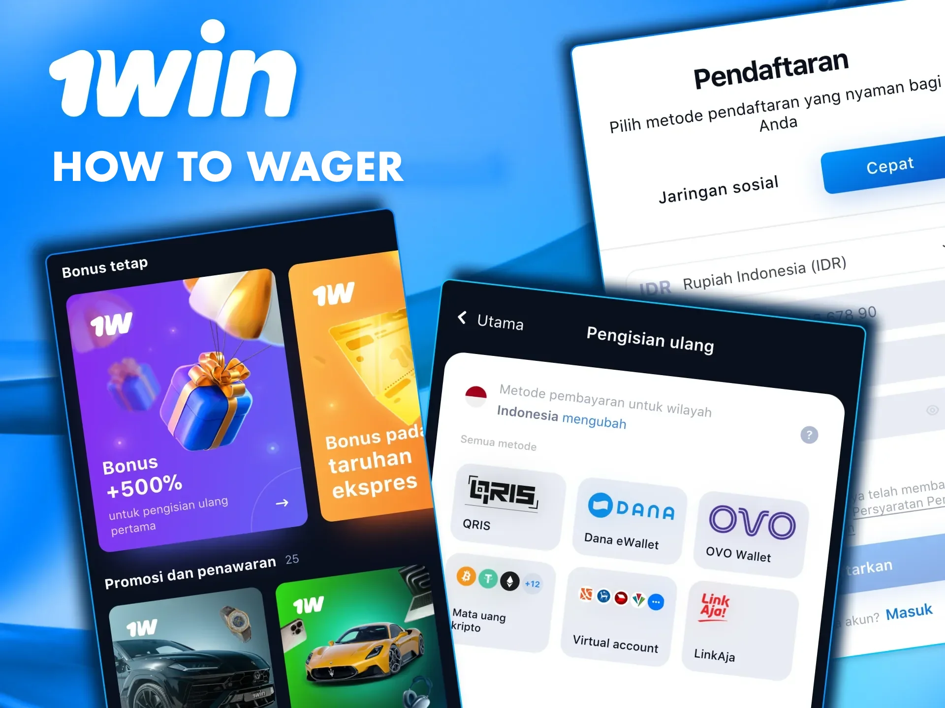 Find out how to get your first bonus from 1win casino.