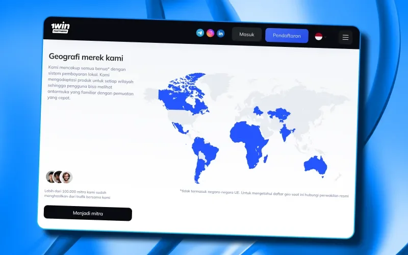Jangkauan global 1win memungkinkan akses mudah bagi pengguna di berbagai negara.