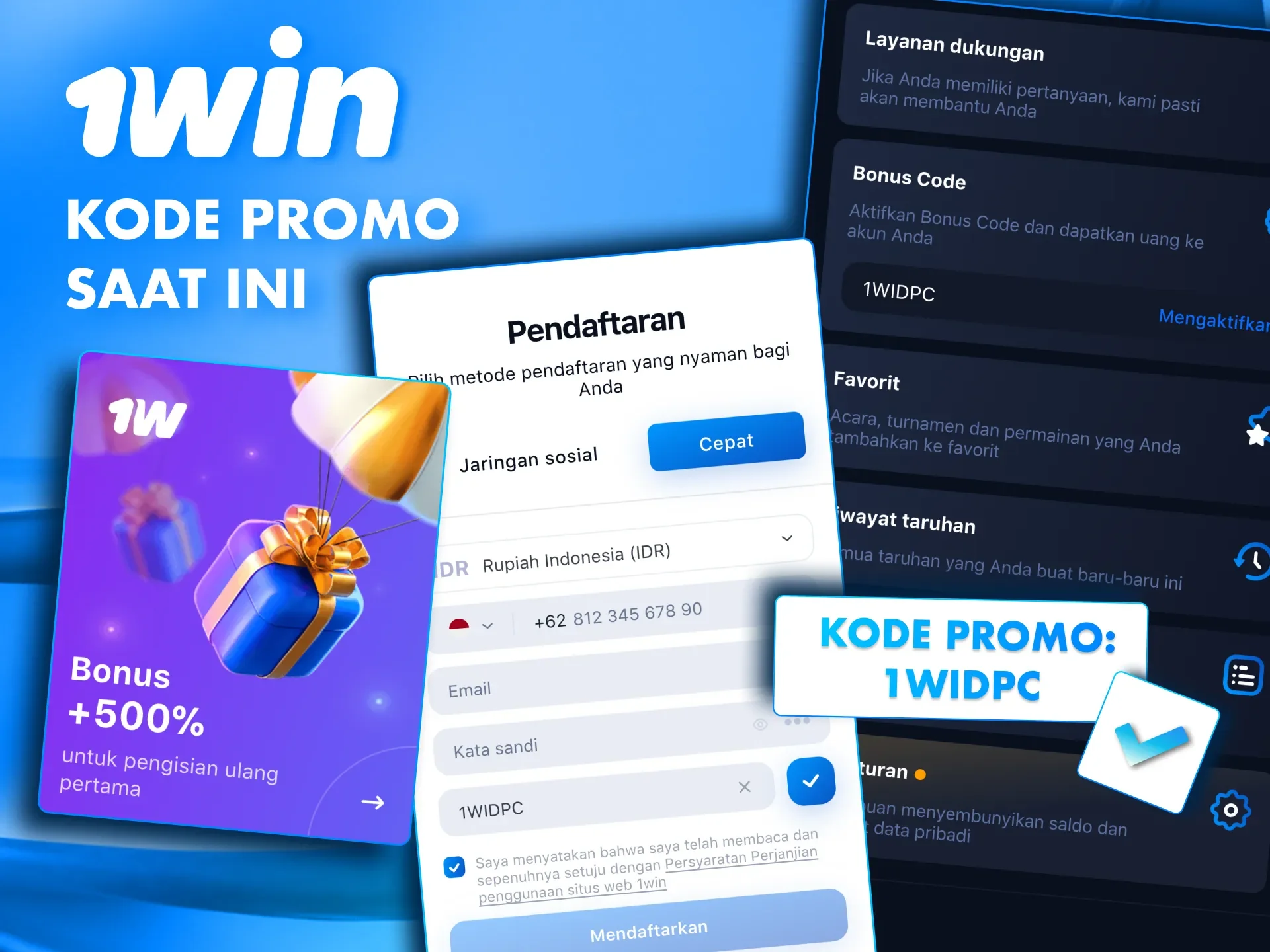 Bonus dari 1win adalah kesempatan besar untuk menguji keberuntungan Anda dalam permainan slot.