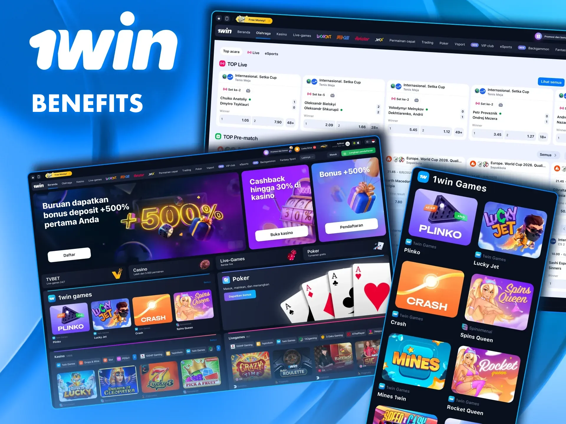 Explore all the benefits available to every player on the 1win website.
