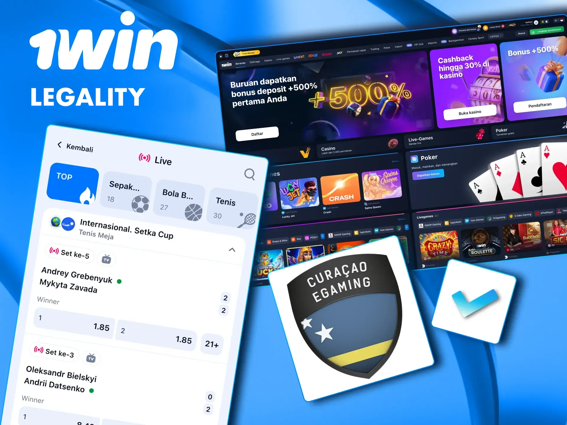 1win is a proven casino that has all the necessary licenses.