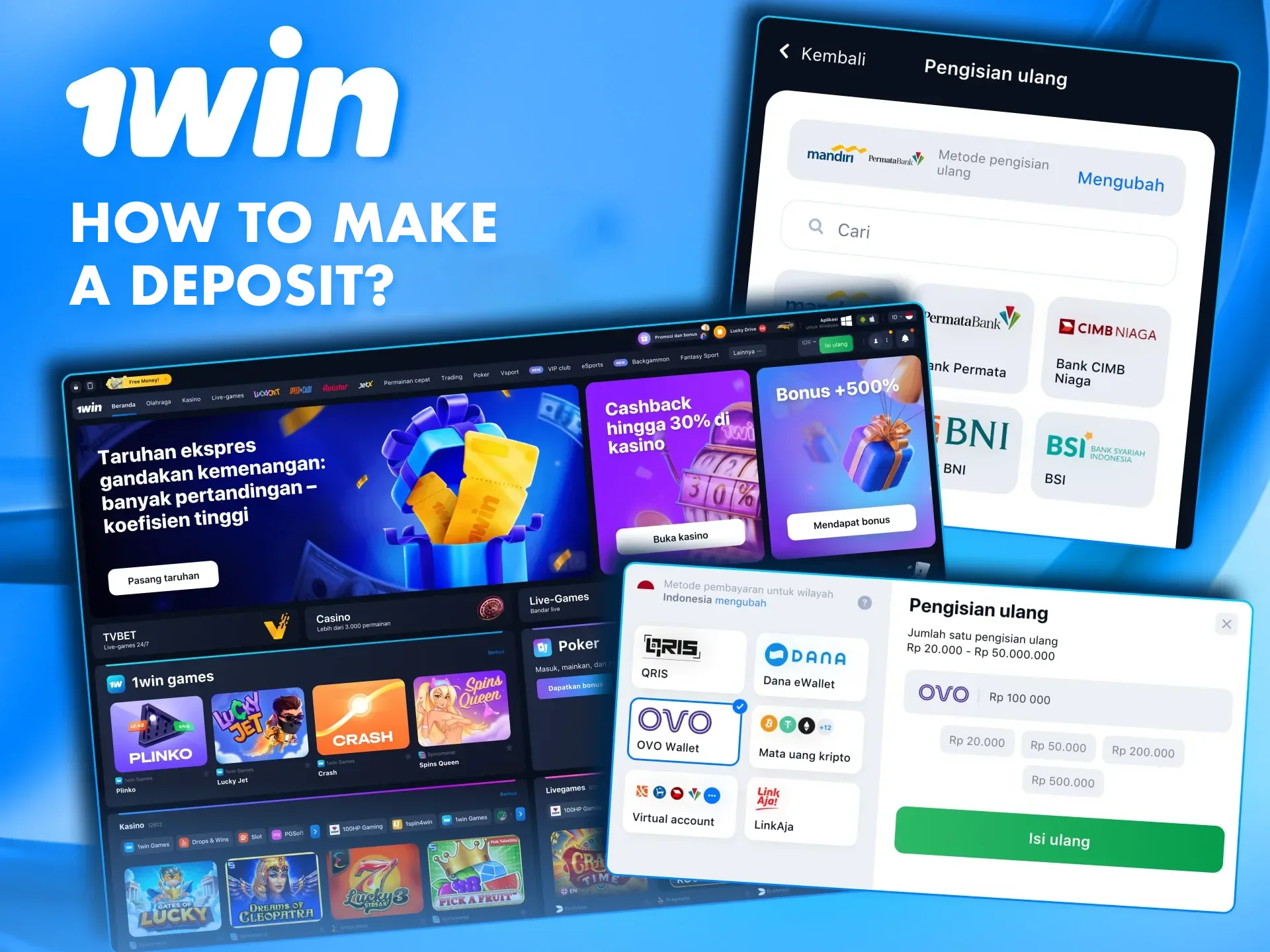 1win players can enjoy the game immediately after completing their deposit.