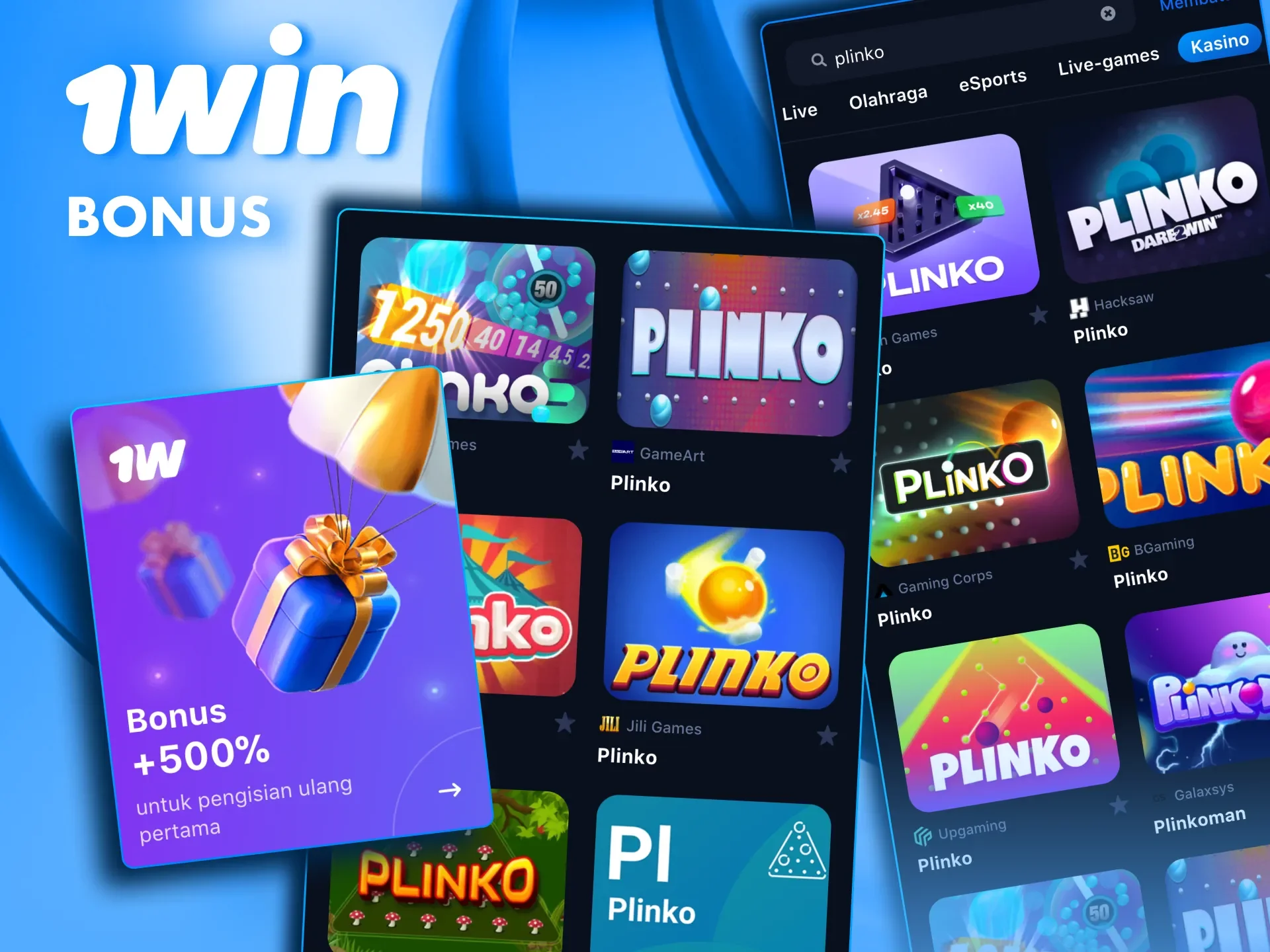 Plinko di 1win menghadirkan 4 tahap bonus dengan total besar.