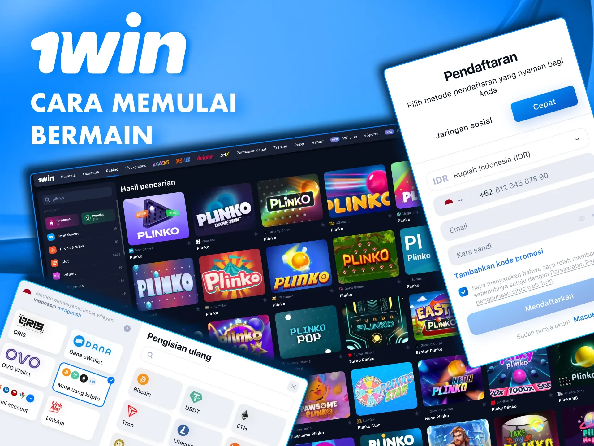 Mulai bermain Plinko di 1win dengan registrasi cepat dan mudah.