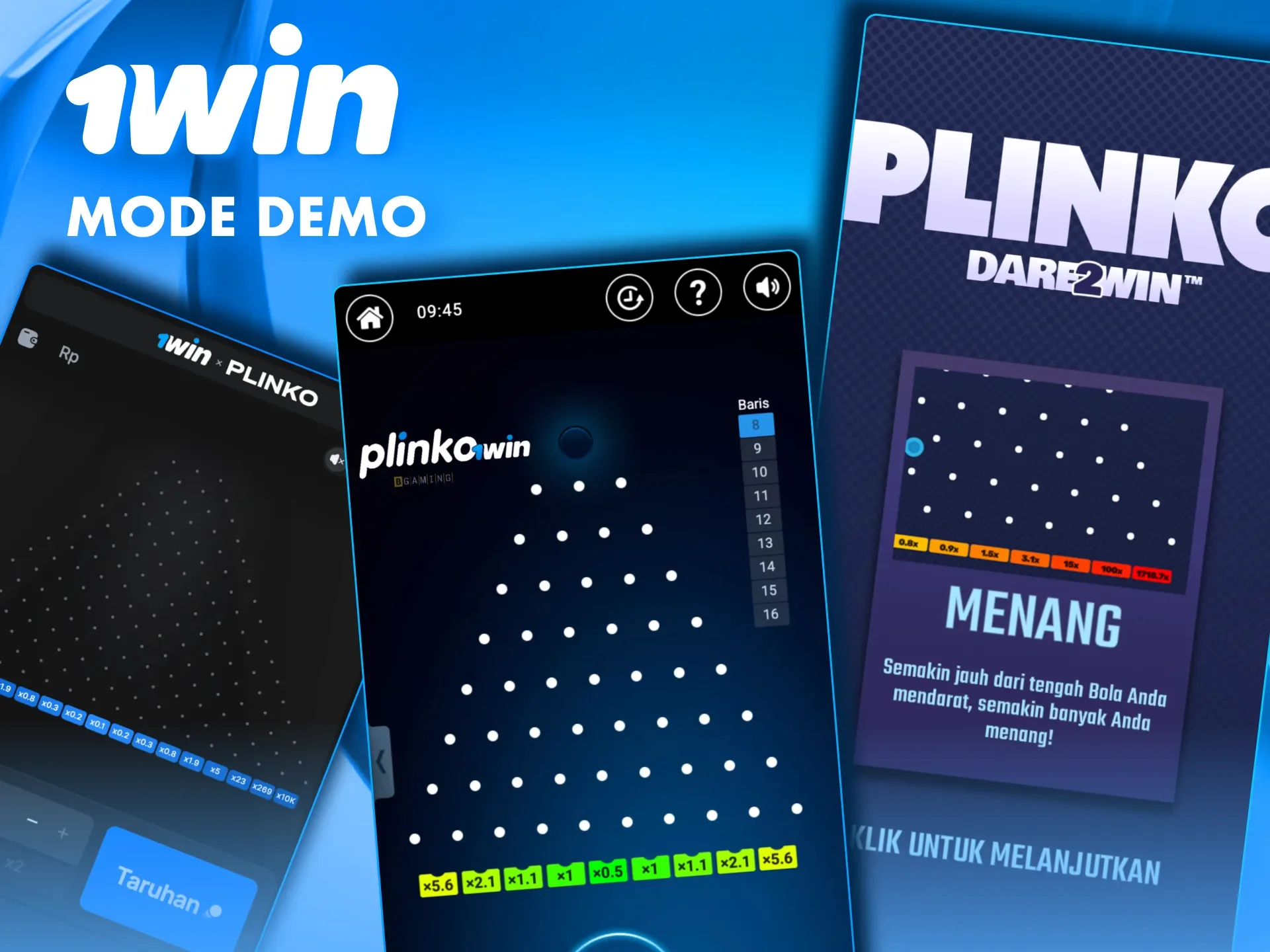 Coba demo Plinko di 1win dan mainkan tanpa risiko.