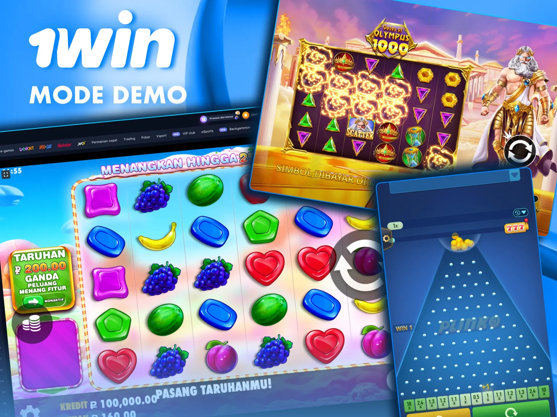 1win menawarkan mode demo gratis untuk mencoba strategi tanpa risiko.