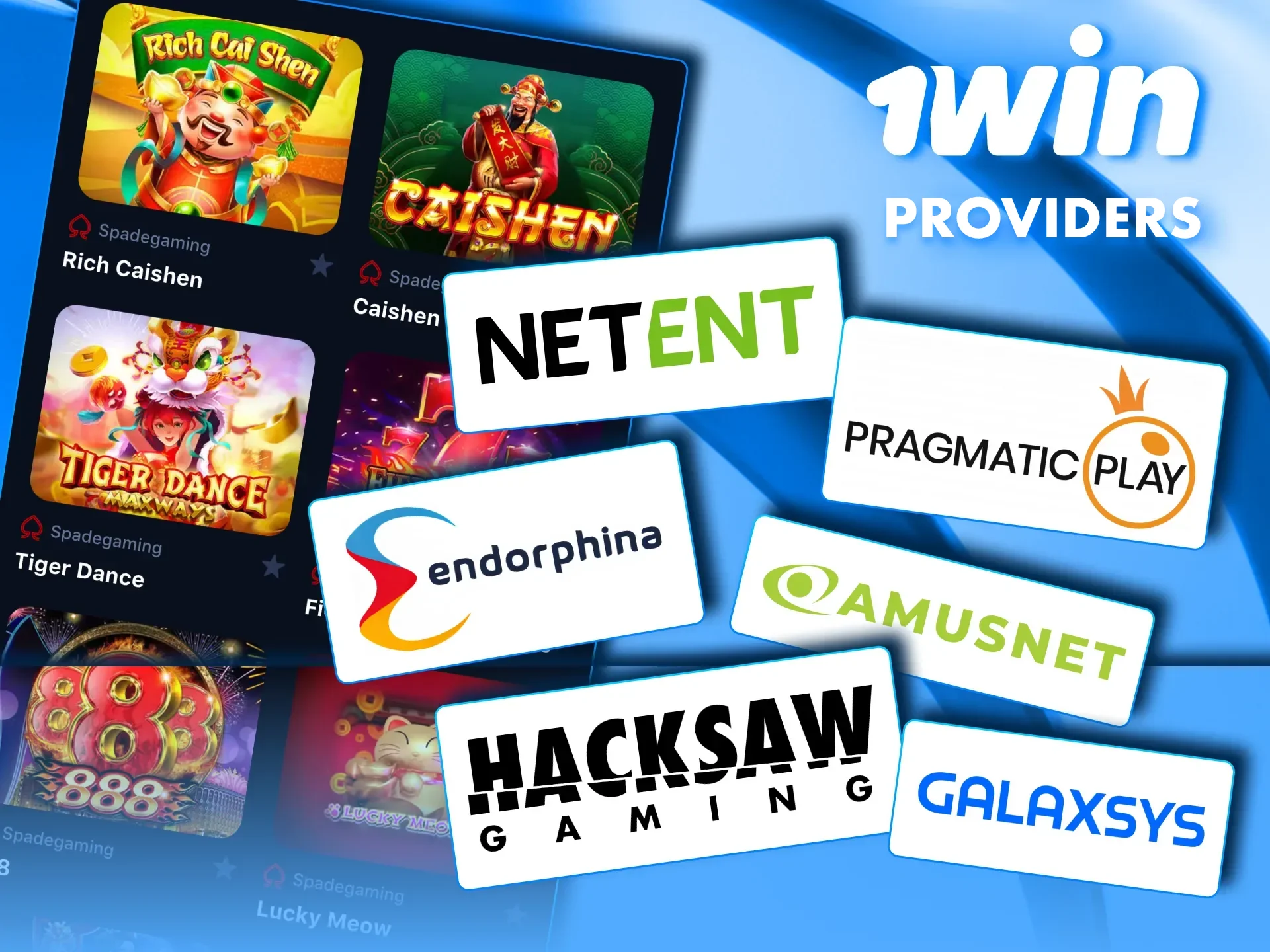 With 1win, players enjoy games from Endorphina, Amusnet, and Hacksaw.