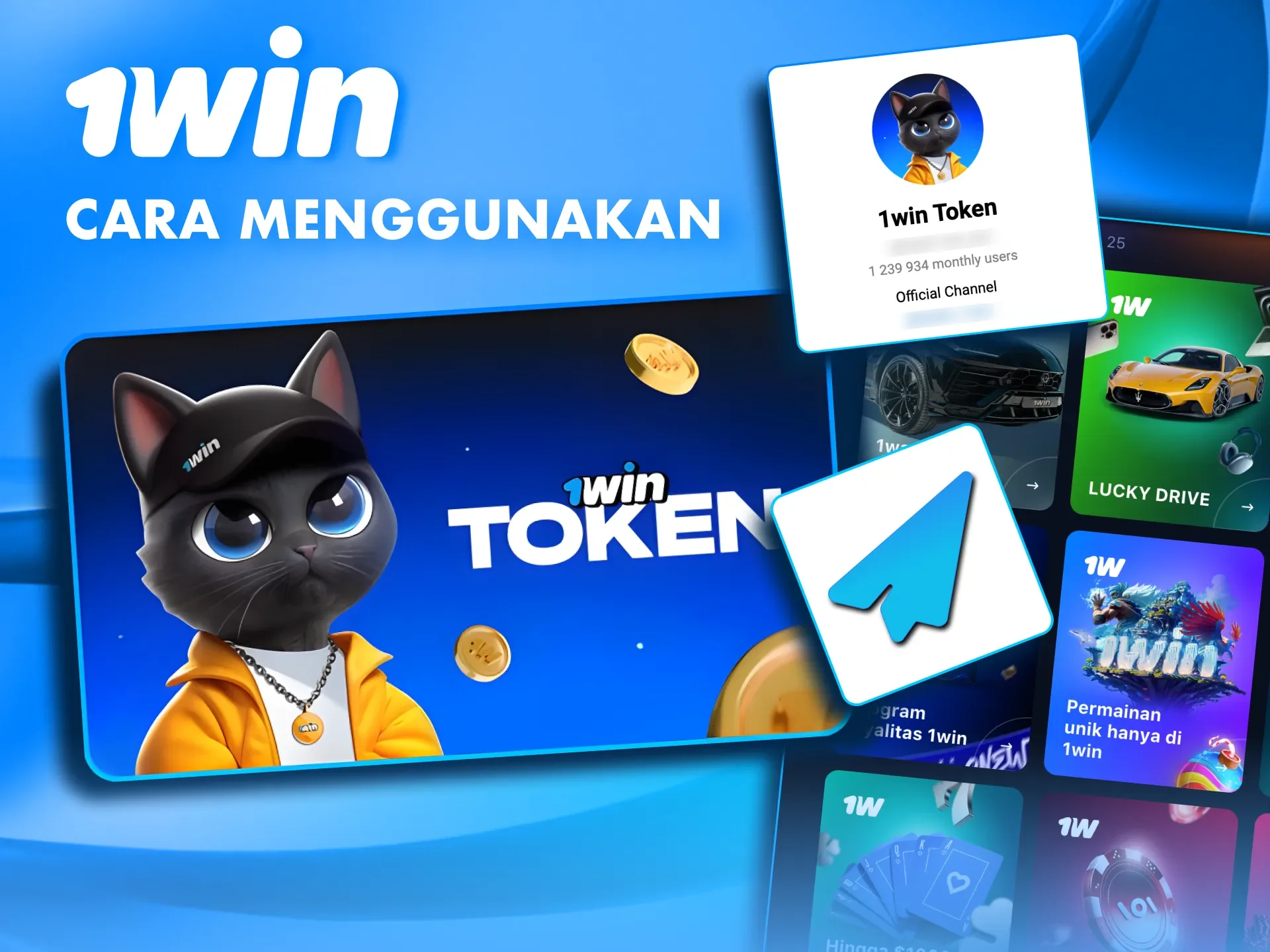 1win Token dapat diperoleh dengan klik di Telegram dan digunakan untuk investasi.