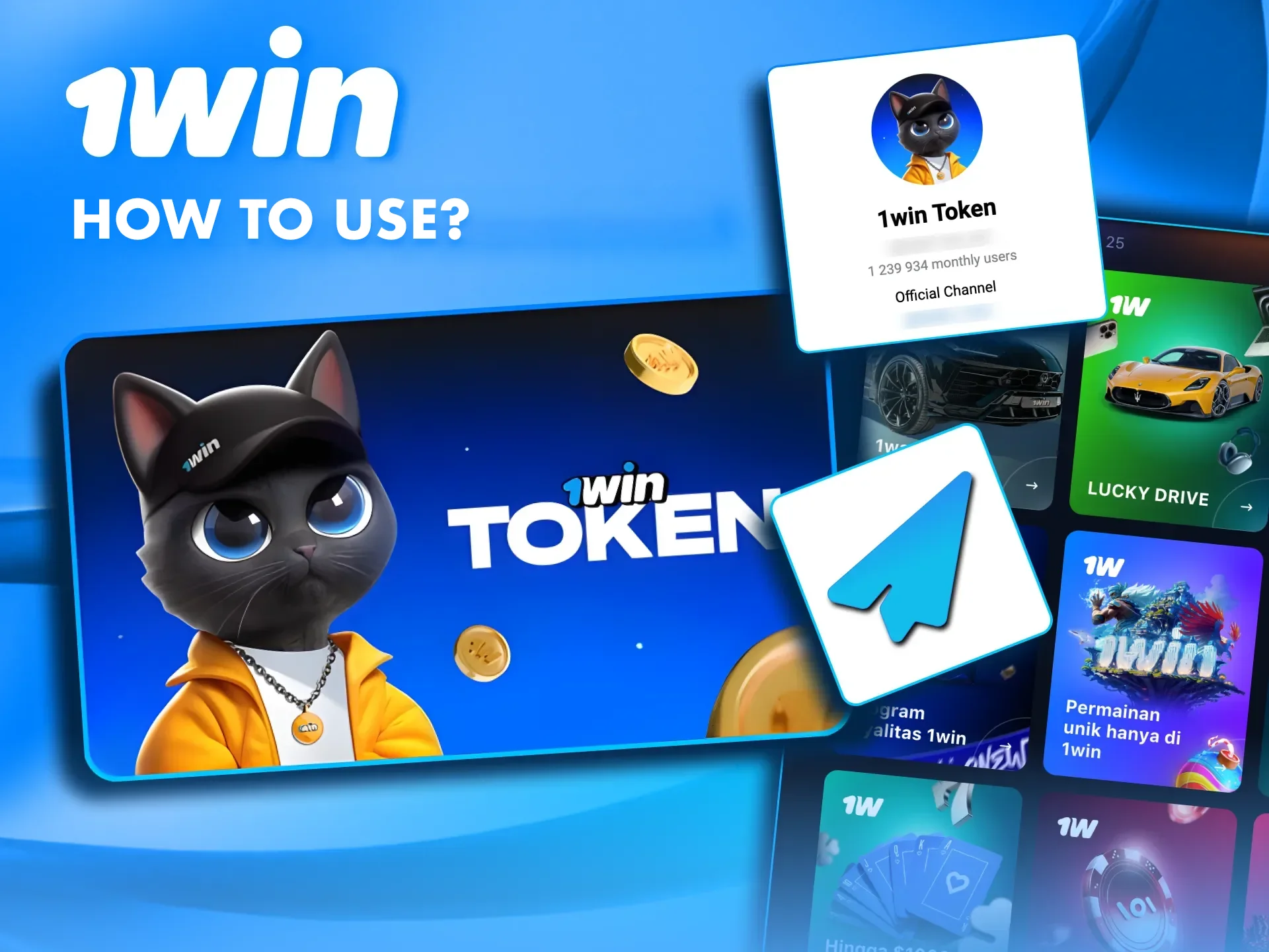 1win Tokens can be obtained by clicking on Telegram and used for investment.