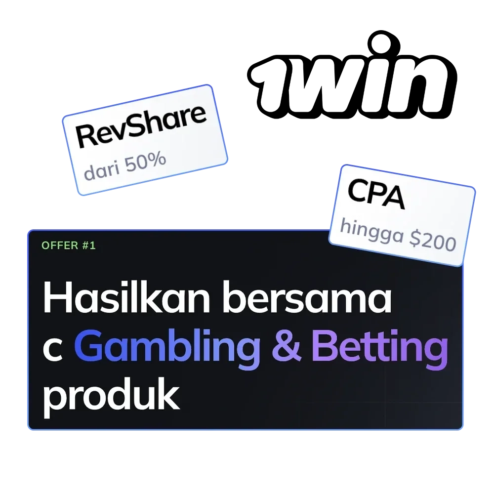 Play with your friends and get additional rewards from the 1win affiliate program.