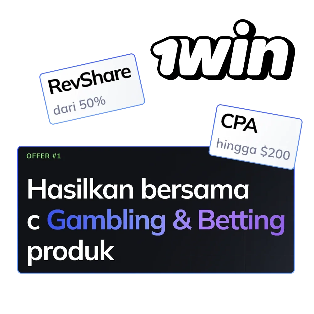 Bermain bersama teman Anda dan dapatkan hadiah tambahan dari program afiliasi 1win.