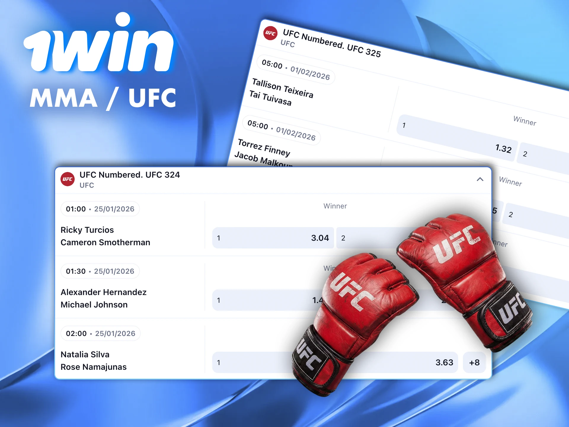 Place a bet on the underdog in the MMA tournament on the 1win website.