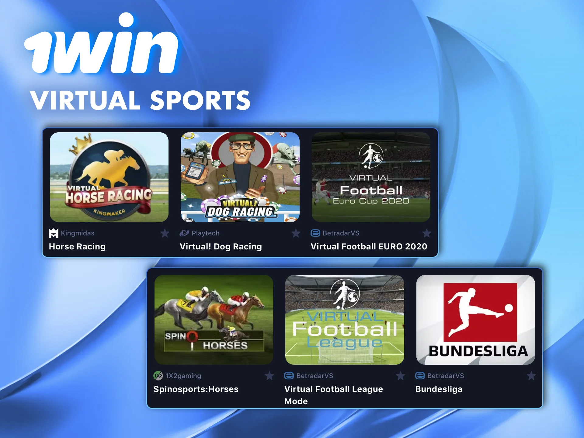 Try your luck by betting on virtual sports at 1win.