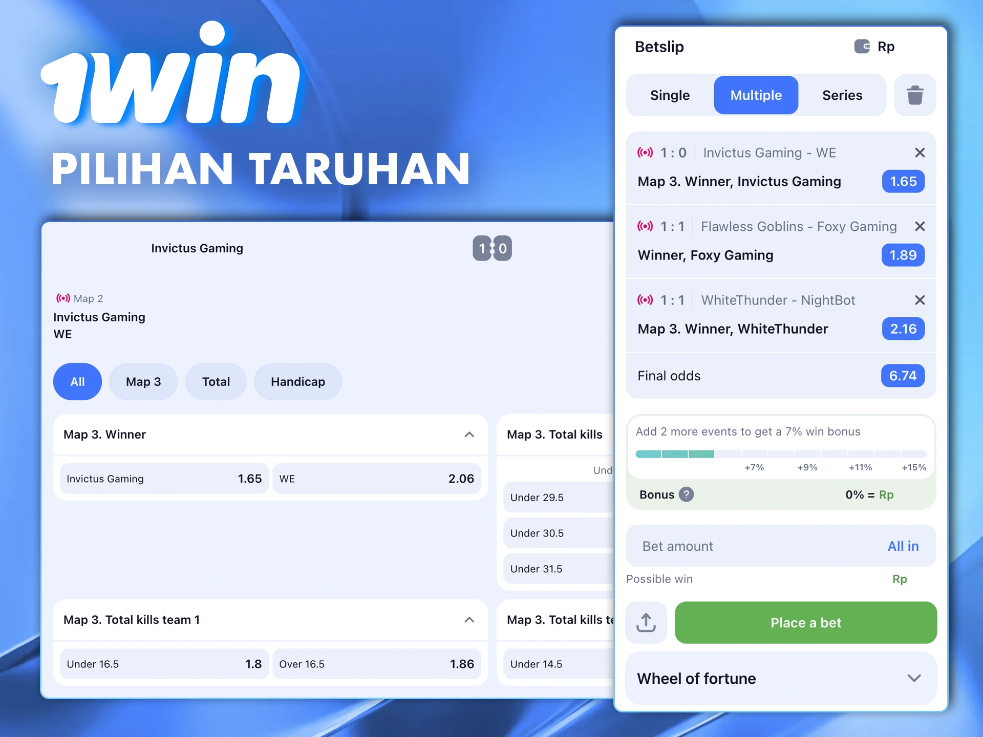 Pelajari semua jenis taruhan yang tersedia di situs 1win.